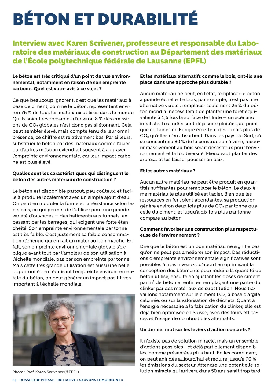 Interview mit Prof. Karen Scrivener, EPFL